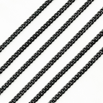 Load image into Gallery viewer, Sterling Silver Black Rhodium Matt Finish Curb Chain