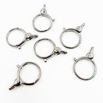Load image into Gallery viewer, 23MM Black Rhodium Sterling Silver Round Trigger Clasp