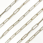 Load image into Gallery viewer, Oxidized Sterling Silver Smooth Paperclip Chain