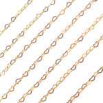 Load image into Gallery viewer, 14K Yellow Solid Gold Flat Heart Link Chain