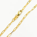 Load image into Gallery viewer, 050FVACLL3 Bracelet. 14k Solid Gold Flat Paperclip Bracelet