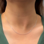 Load image into Gallery viewer, 14K Solid White Gold Wheat Chain