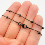 Load image into Gallery viewer, Sterling Silver Black Necklace Satellite
