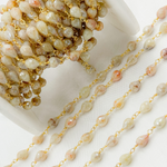 Load image into Gallery viewer, Silverite Tear Drop Shape Gold Plated Wire Chain.