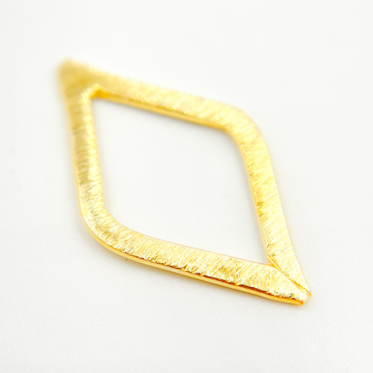 Gold-plated Sterling Silver Brushed Diamond Connector