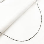 Load image into Gallery viewer, Oxidized Sterling Silver Cube Satellite Necklace