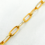 Load image into Gallery viewer, Gold Plated 925 Sterling Silver Diamond Cut Oval Link Chain