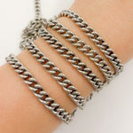 Load image into Gallery viewer, Oxidized Silver Heavy Curb Chain