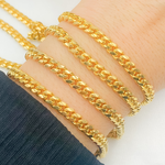 Load image into Gallery viewer, X23GP. Gold Plated 925 Sterling Silver Curb Chain