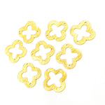 Load image into Gallery viewer, 15mm Gold-plated Sterling Silver Brushed Flower Connector