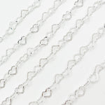 Load image into Gallery viewer, Sterling Silver Open Textured Heart Chain