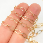 Load image into Gallery viewer, Gold-Filled Flat Oval Long and Short Link Chain