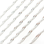 Load image into Gallery viewer, Sterling Silver Singapore Link Chain