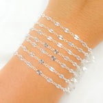 Load image into Gallery viewer, Sterling Silver Diamond Cut Marina Link Chain
