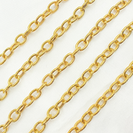 Load image into Gallery viewer, V59GP. Gold Plated 925 Sterling Silver Textured Oval Link Chain