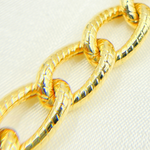 Load image into Gallery viewer, Gold Plated 925 Sterling Silver Textured Curb Link Chain