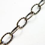 Load image into Gallery viewer, Oxidized Silver Twisted Cable Oval Link Chain