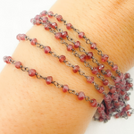 Load image into Gallery viewer, Garnet Oxidized Wire Chain