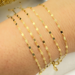 Load image into Gallery viewer, 027FV10byFt. 14k Gold Flat Marina Link Chain