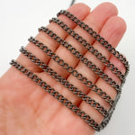 Load image into Gallery viewer, Oxidized Sterling Silver Curb Chain