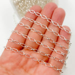 Load image into Gallery viewer, Sterling Silver Flat Marquise Shape Link Chain