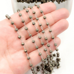 Load image into Gallery viewer, Pyrite 925 Sterling Silver Wire Chain.