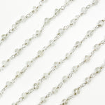 Load image into Gallery viewer, Aquamarine Sterling Silver Wire Chain