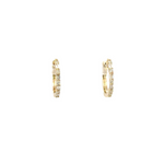 Load image into Gallery viewer, 14k Solid Gold Baguette Hoops.