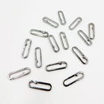 Load image into Gallery viewer, 20MM Black Rhodium Shiny Sterling Silver Oval Clasp