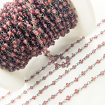 Load image into Gallery viewer, Garnet Oxidized Wire Chain.