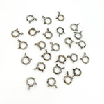 Load image into Gallery viewer, 5MM Black Rhodium Sterling Silver Spring Ring Clasp