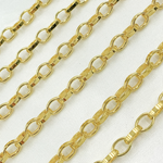 Load image into Gallery viewer, Gold Plated 925 Sterling Silver Flat Oval Link Chain