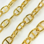 Load image into Gallery viewer, Gold Plated Sterling Silver Thick Marina Link Hollow Chain.