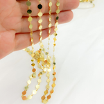 Load image into Gallery viewer, V65GP. Gold Plated 925 Sterling Silver Flat Disc Chain