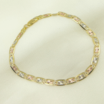 Load image into Gallery viewer, 14K Solid Gold Tri-Color Marina Bracelet