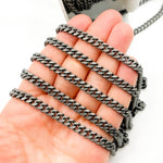 Load image into Gallery viewer, Black Rhodium Matt Sterling Silver Curb Chain