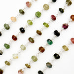 Load image into Gallery viewer, Multi Tourmaline Sterling Silver Wire Chain