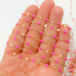 Load image into Gallery viewer, 14K Gold Filled Enamel Marina Link Chains