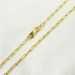 Load image into Gallery viewer, 14k Solid Gold Flat Paperclip Link Finished Necklace