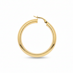 Load image into Gallery viewer, GER154. 14K Solid Gold Hollow Hoop Earrings