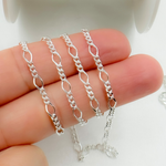 Load image into Gallery viewer, Sterling Silver 1 Link Long and 3 Curb Links Chain in Between