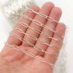 Load image into Gallery viewer, Sterling Silver Smooth Paperclip Chain