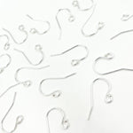 Load image into Gallery viewer, White Sterling Silver Ball End Ear Wire