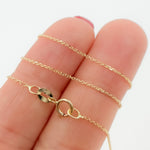 Load image into Gallery viewer, 020R01LGJ080. 14K Solid Gold Cable 16 Inch Chain with Extender