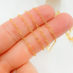 Load image into Gallery viewer, 14k Gold Filled Flat Long and Short Link Chain.