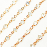 Load image into Gallery viewer, Cubic Zirconia Round Shape Connected Chain