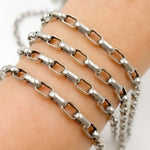 Load image into Gallery viewer, 921OX. Oxidized Sterling Silver Smooth Oval Chain