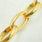 Load image into Gallery viewer, Gold Plated 925 Sterling Silver Smooth Oval Link Chain