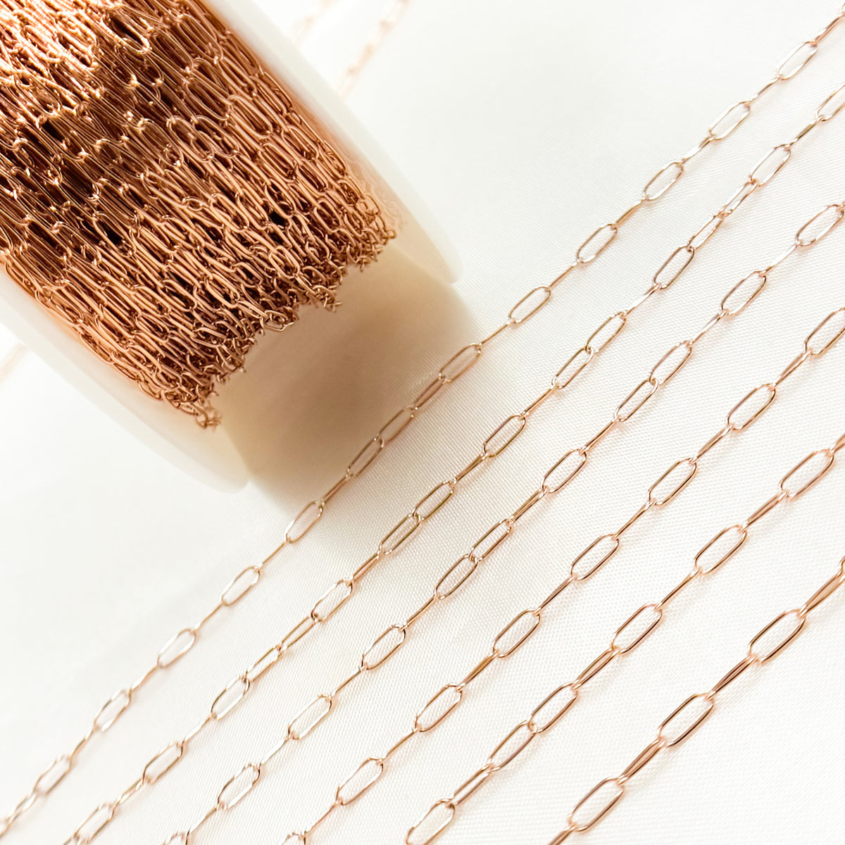 Rose Gold Filled Smooth Paperclip Chain