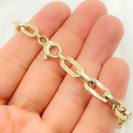 Load image into Gallery viewer, 14K Yellow Hollow Gold Flat Paperclip Bracelet